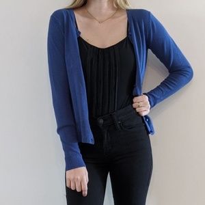 Slate Blue Cardigan Sweater